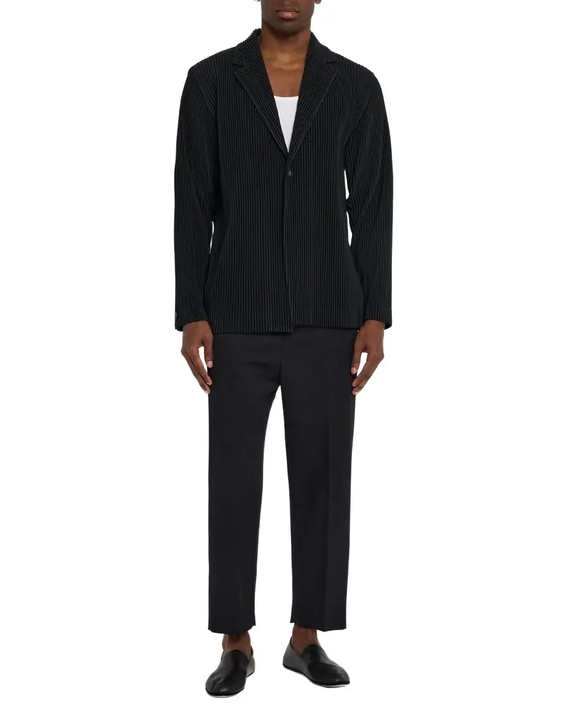 Homme Plisse Issey Miyake Men 's Pleated Single-Breasted Sport Coat