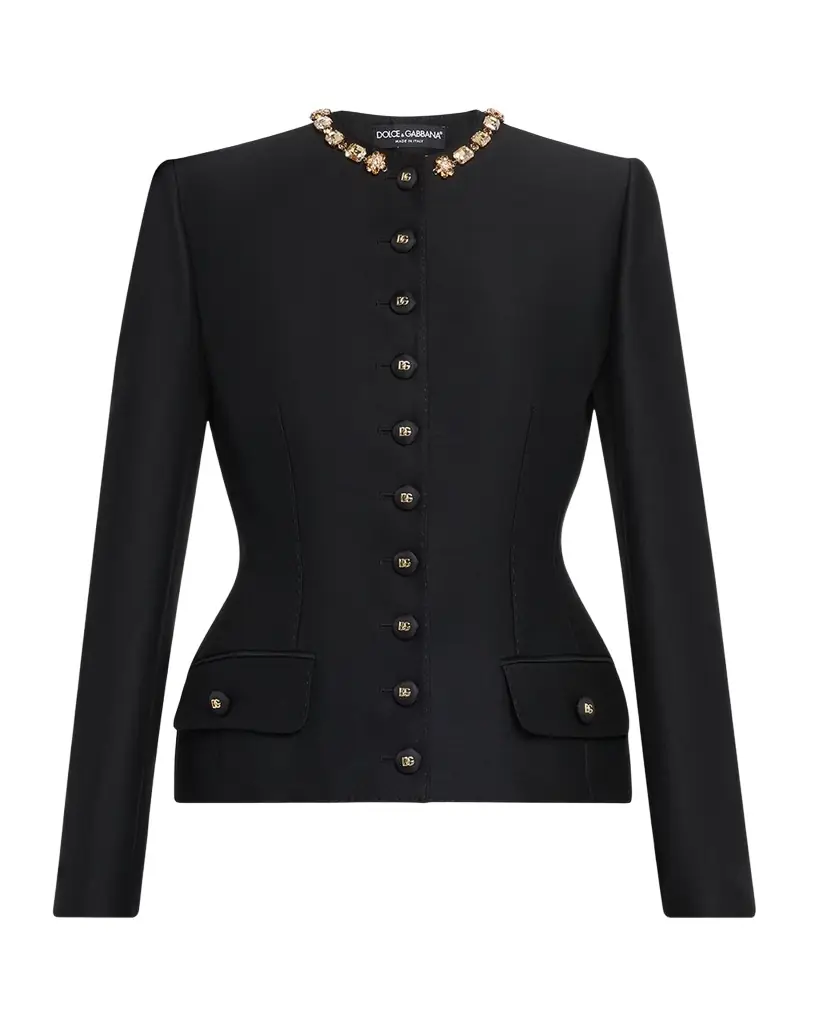 Dolce & Gabbana Tailored Crystal-Embellished Blazer