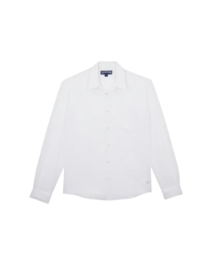 Vilebrequin Men's Cotton-Linen Solid Sport Shirt