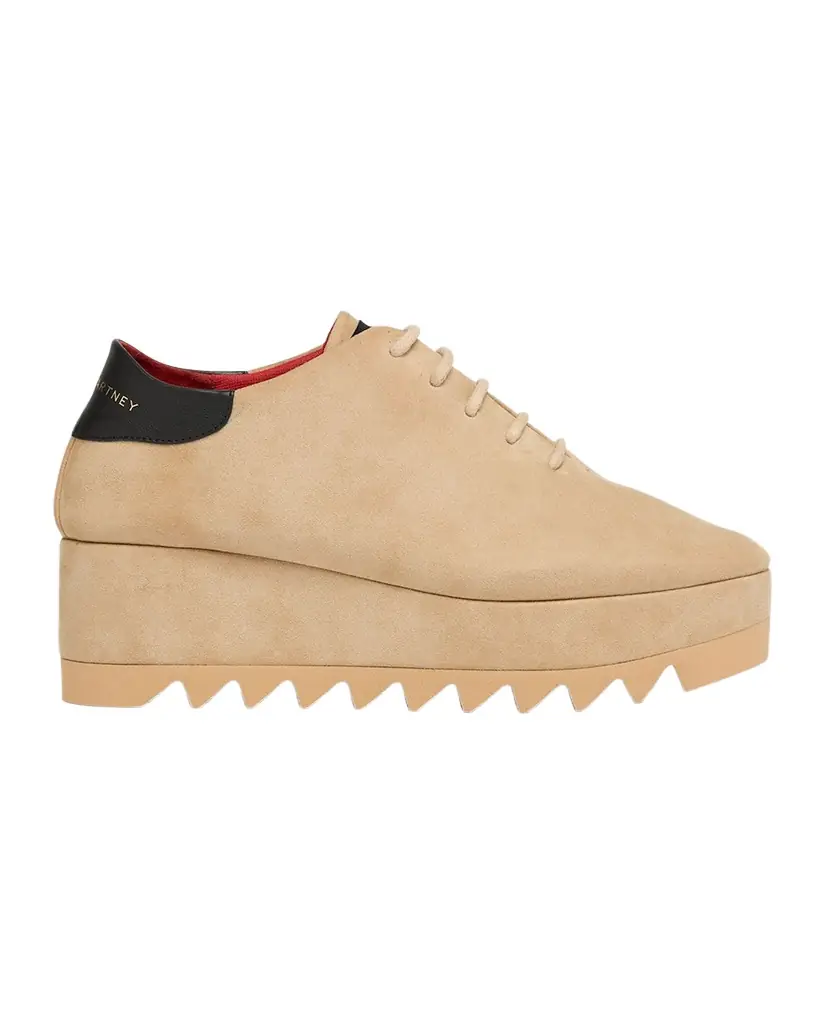 Stella McCartney Sneak-Elyse Alter Suede Platform Sneakers