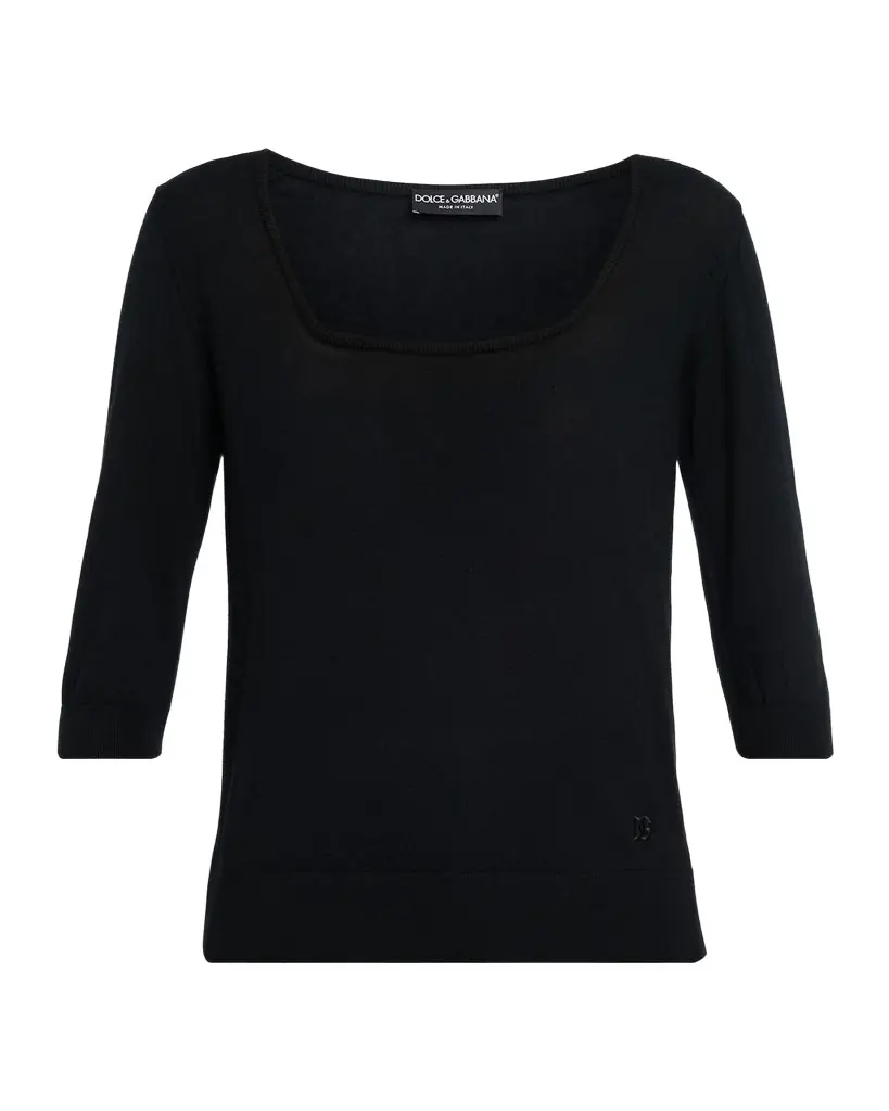 Dolce & Gabbana Scoop-Neck Cashmere Sweater