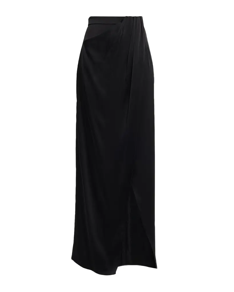 LAPOINTE Satin Wrap Maxi Skirt