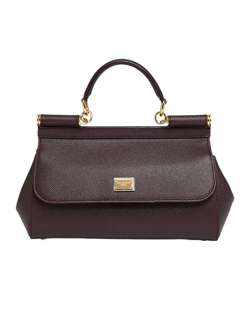 Dolce & Gabbana Sicily Leather Top-Handle Bag