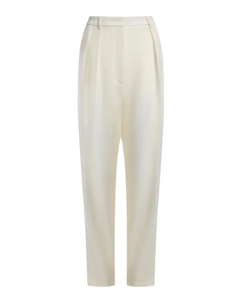 Altuzarra Emmett Pleated Tapered-Leg Wool Pants