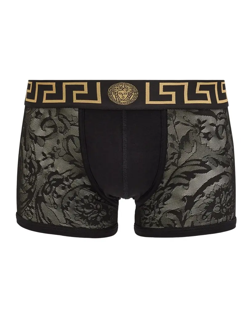 Versace Men 's Baroque Mesh Jacquard Boxer Briefs
