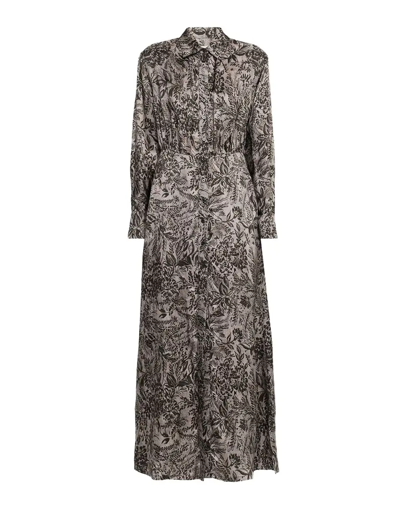 Golden Goose Golden Floral Viscose Twill Shirtdress