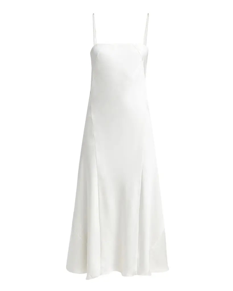 Giorgio Armani Double Silk Satin Spaghetti-Strap Maxi Dress