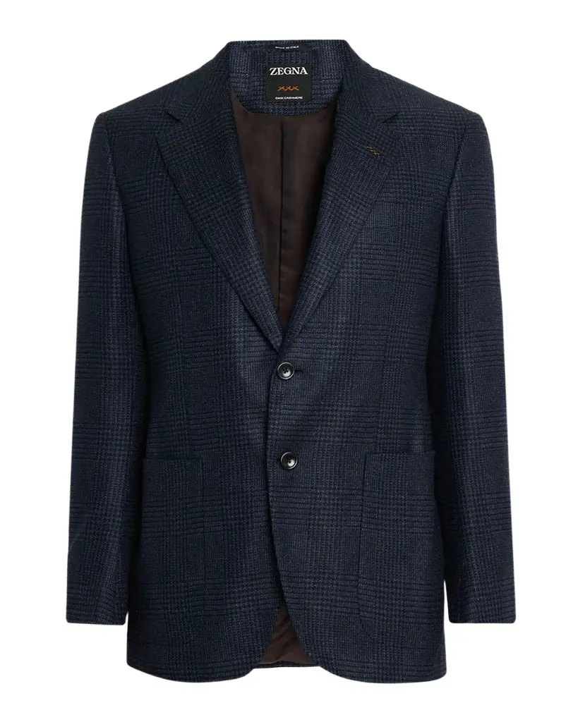 ZEGNA Men 's Oasi Cashmere Tonal Plaid Sport Coat