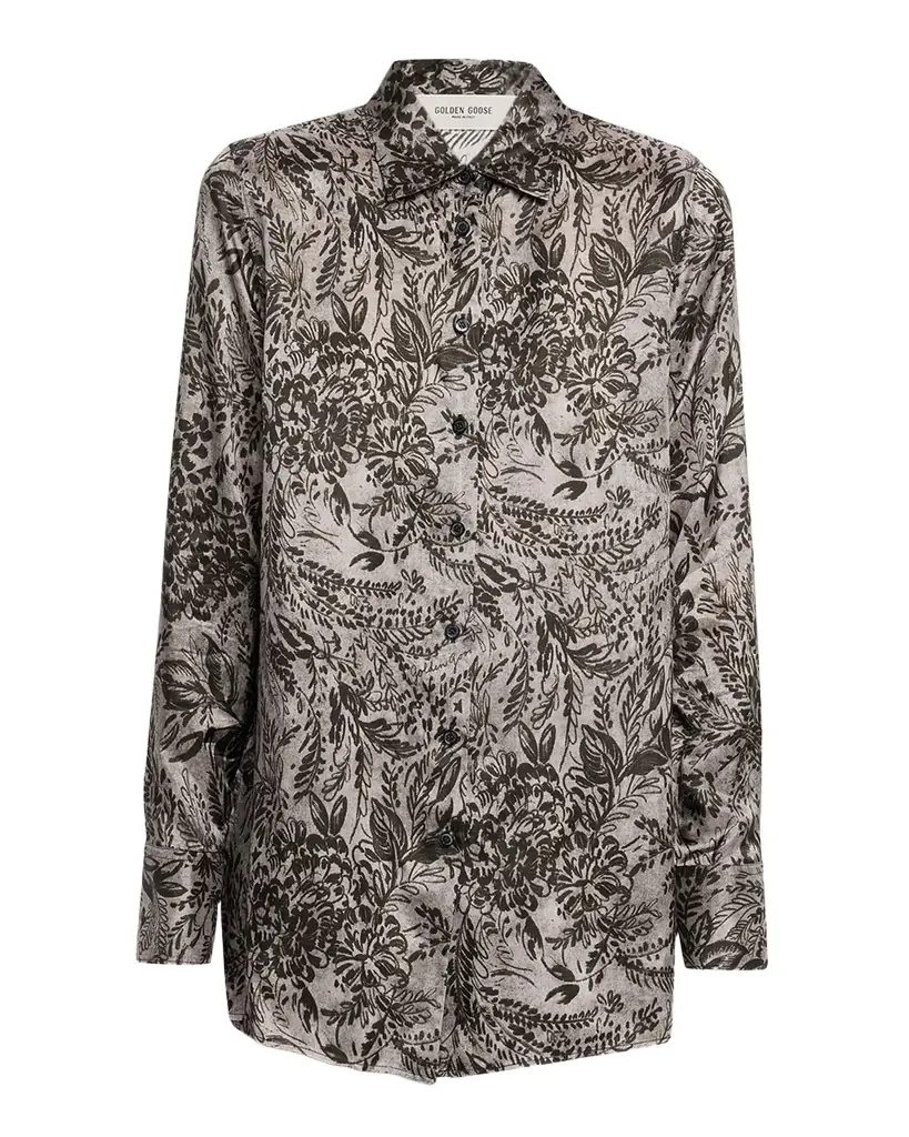 Golden Goose Golden Floral Viscose Twill Shirt