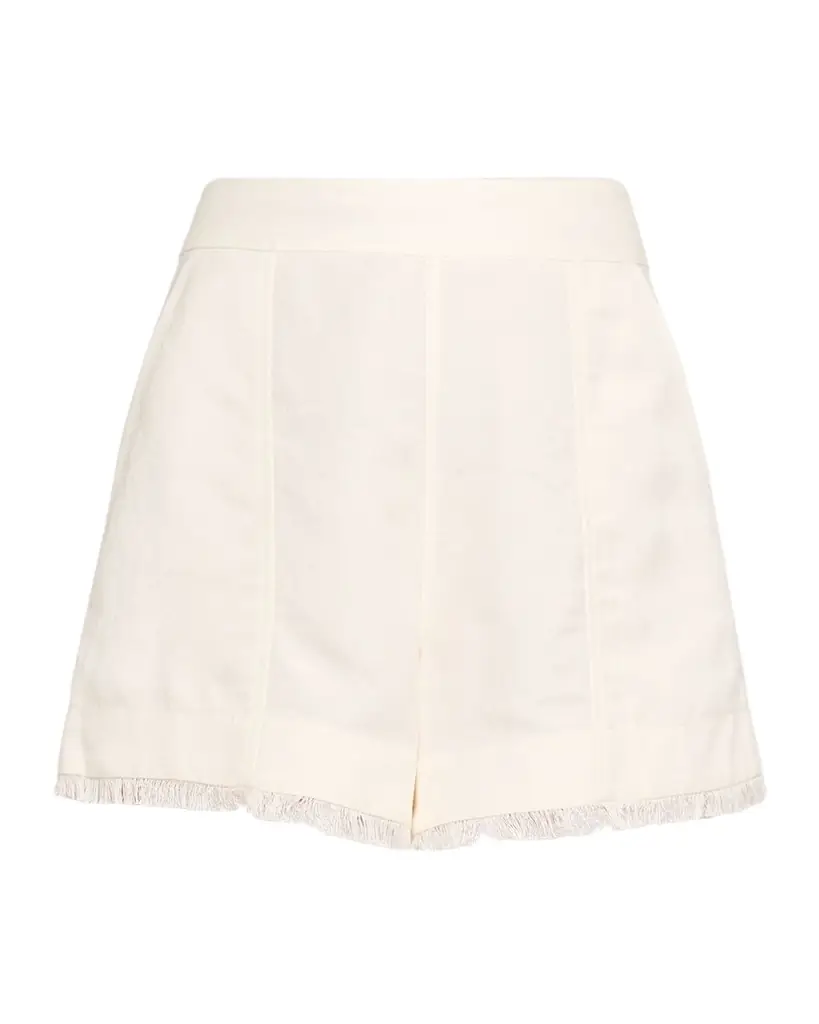 SIMKHAI Dax Fringe Linen-Blend Shorts