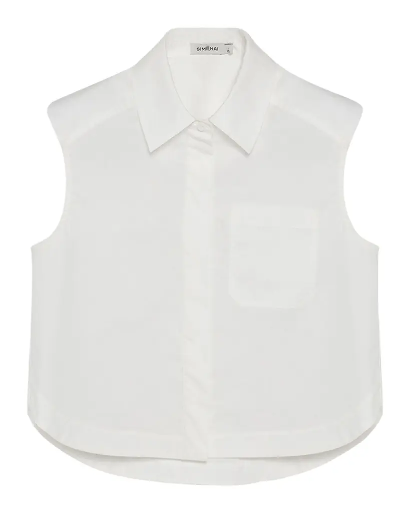 SIMKHAI Winslow Cropped Cotton Shirt