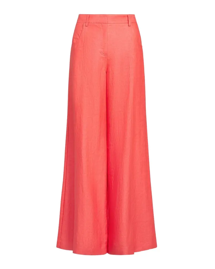 TWP Dees Cotton Linen Wide-Leg Trousers