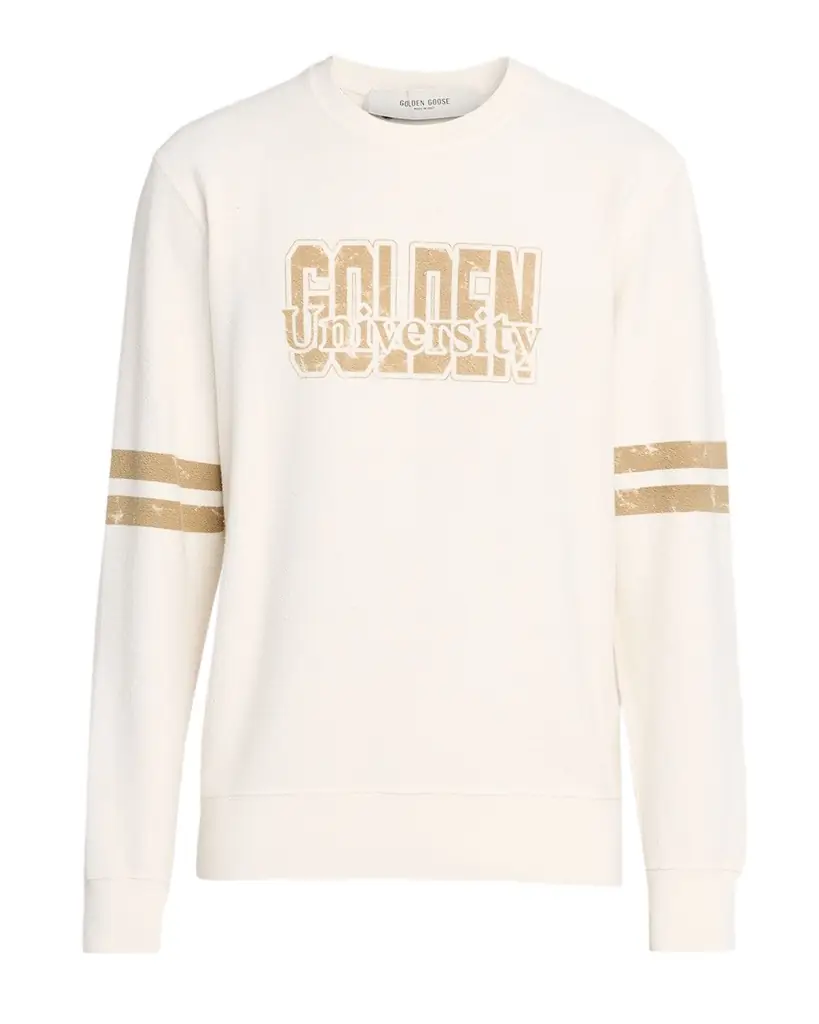Golden Goose Men 's Cotton Fleece Golden University Sweatshirt