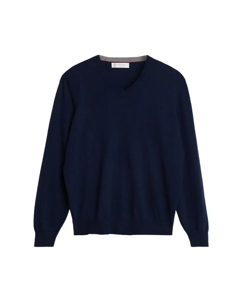 Brunello Cucinelli Men's Cashmere Classic Fit V-Neck Sweater