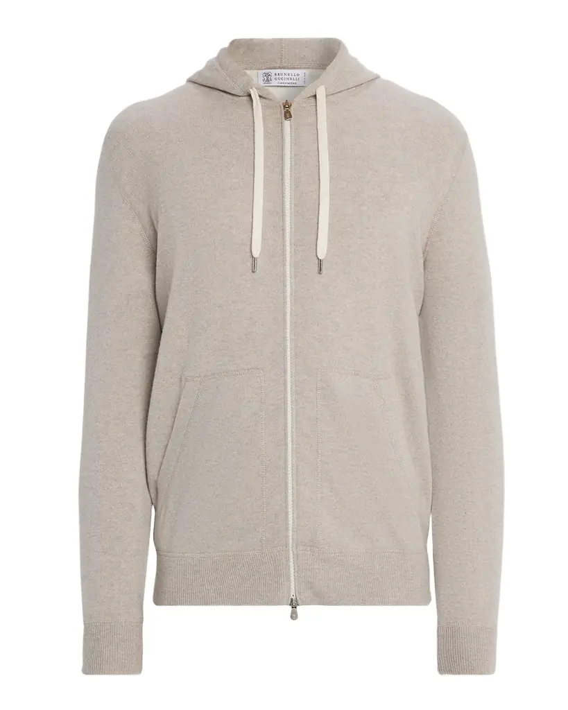 Brunello Cucinelli Men 's Cashmere Full-Zip Hoodie