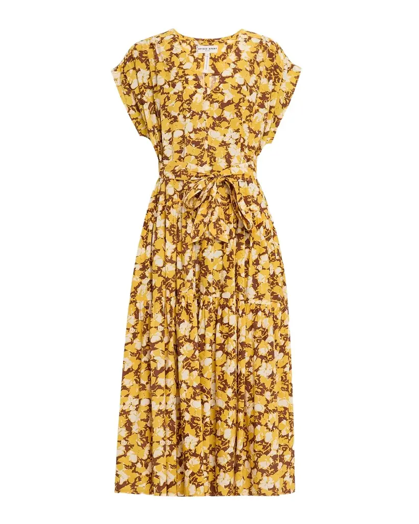 Apiece Apart Agathe Tiered Organic Cotton Maxi Dress