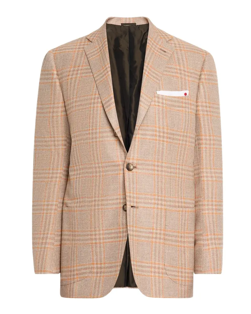 Kiton Men 's Plaid Single-Breasted Sport Coat
