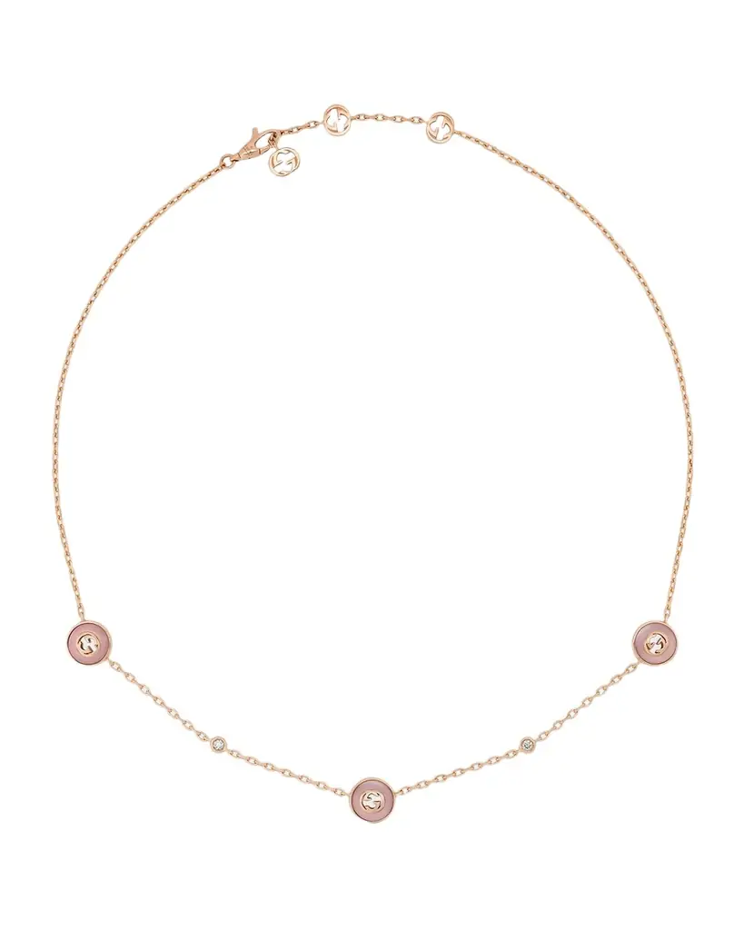Gucci Interlocking 18K Chain Necklace