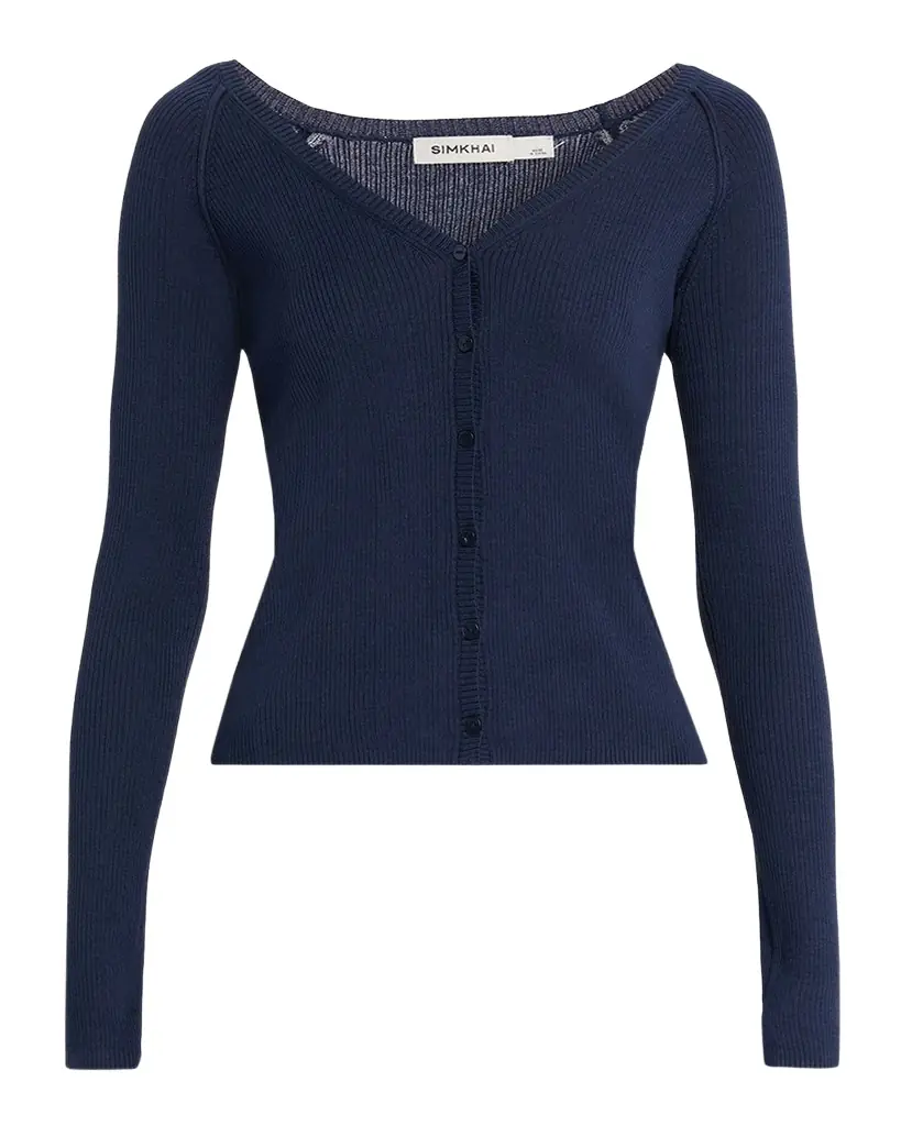 SIMKHAI Darlene Silk-Cashmere Cardigan