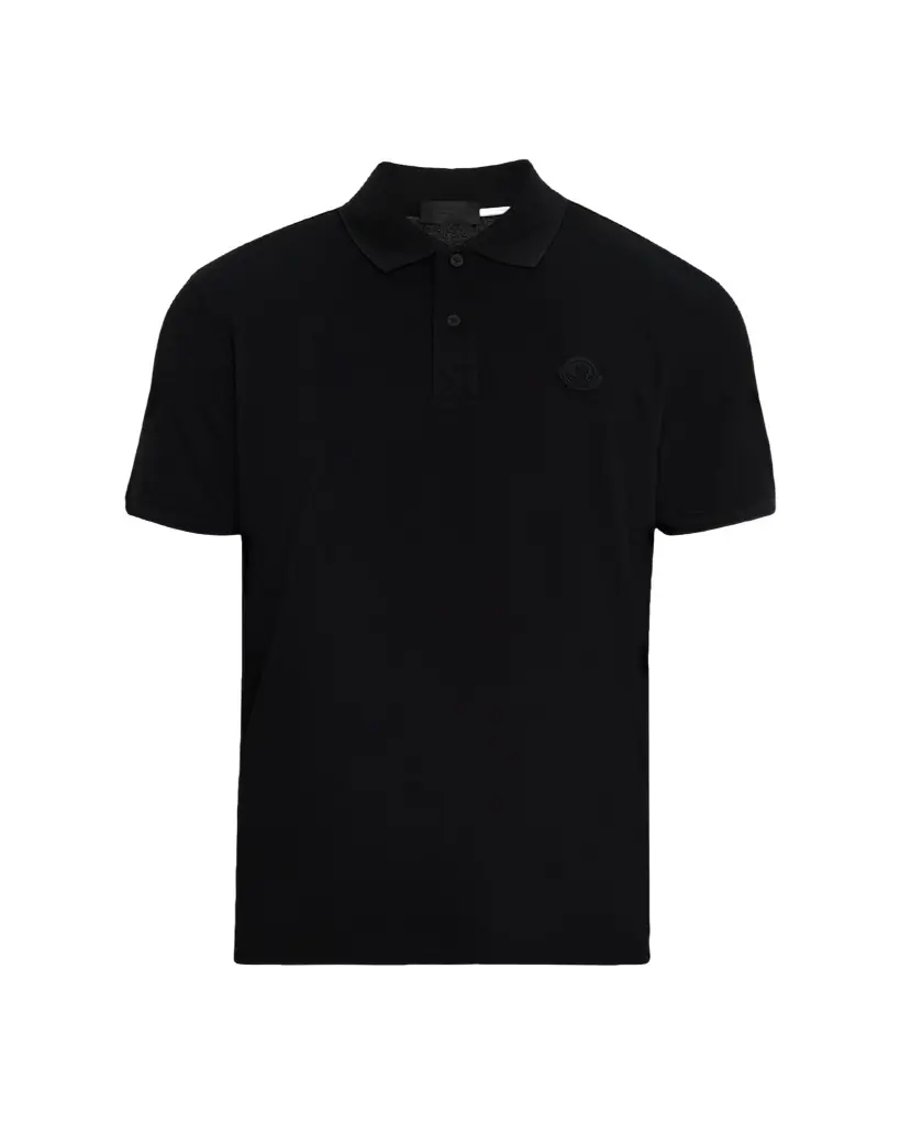 Moncler Men's Cotton Tonal Logo Polo Shirt