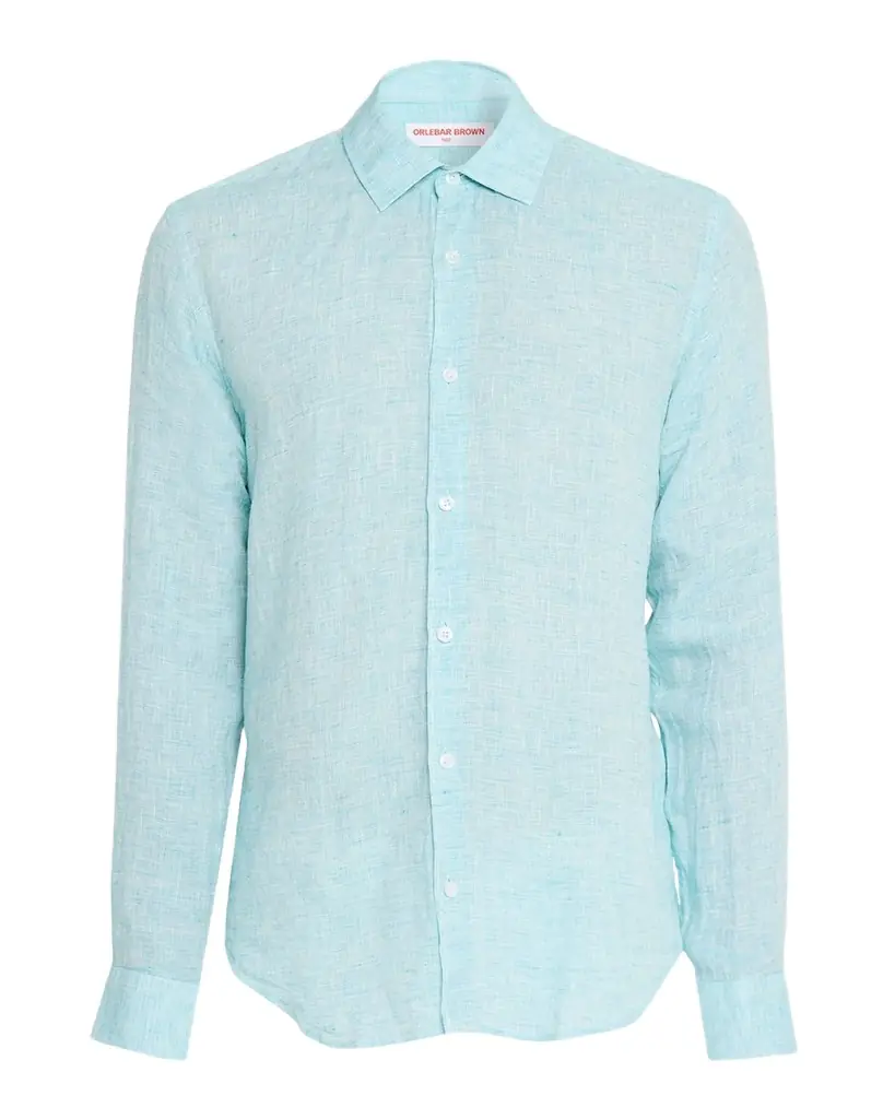 Orlebar Brown Men 's Giles Linen Tailored-Fit Button-Down Shirt