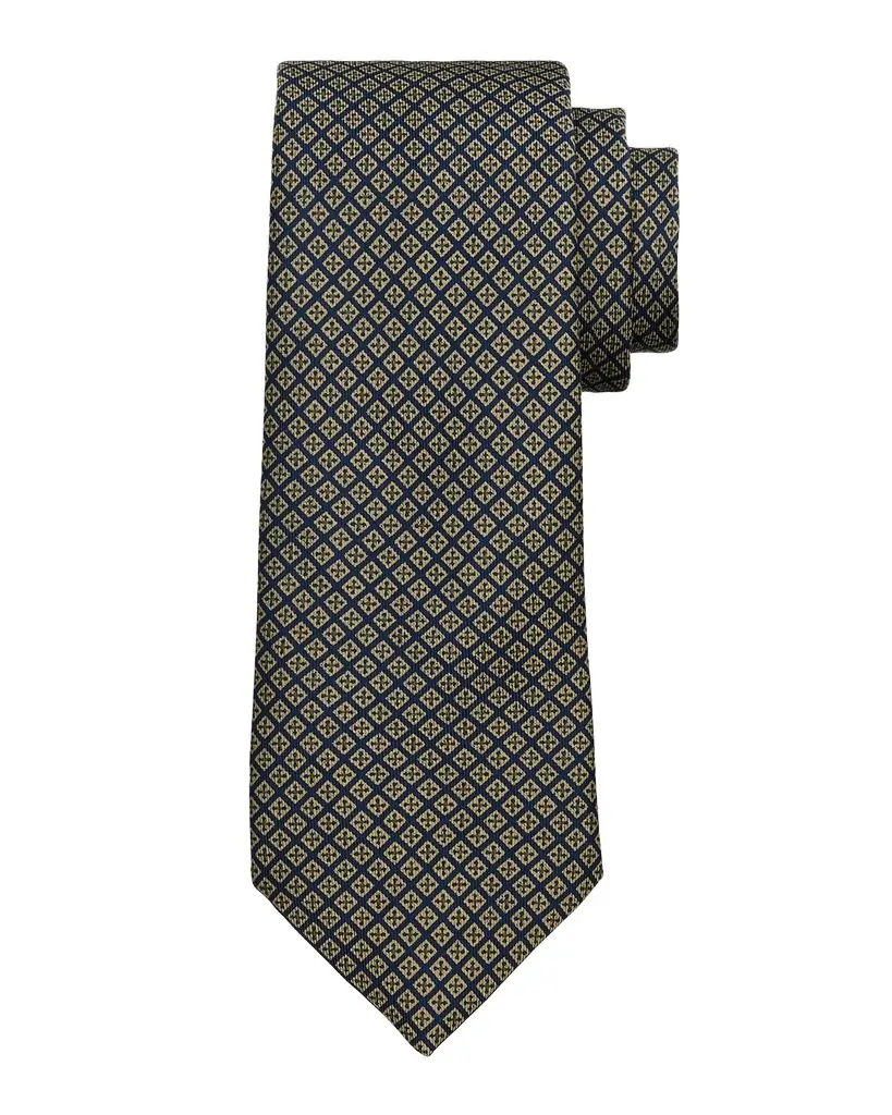 dunhill Men 's Mulberry Silk Diamond-Woven Tie