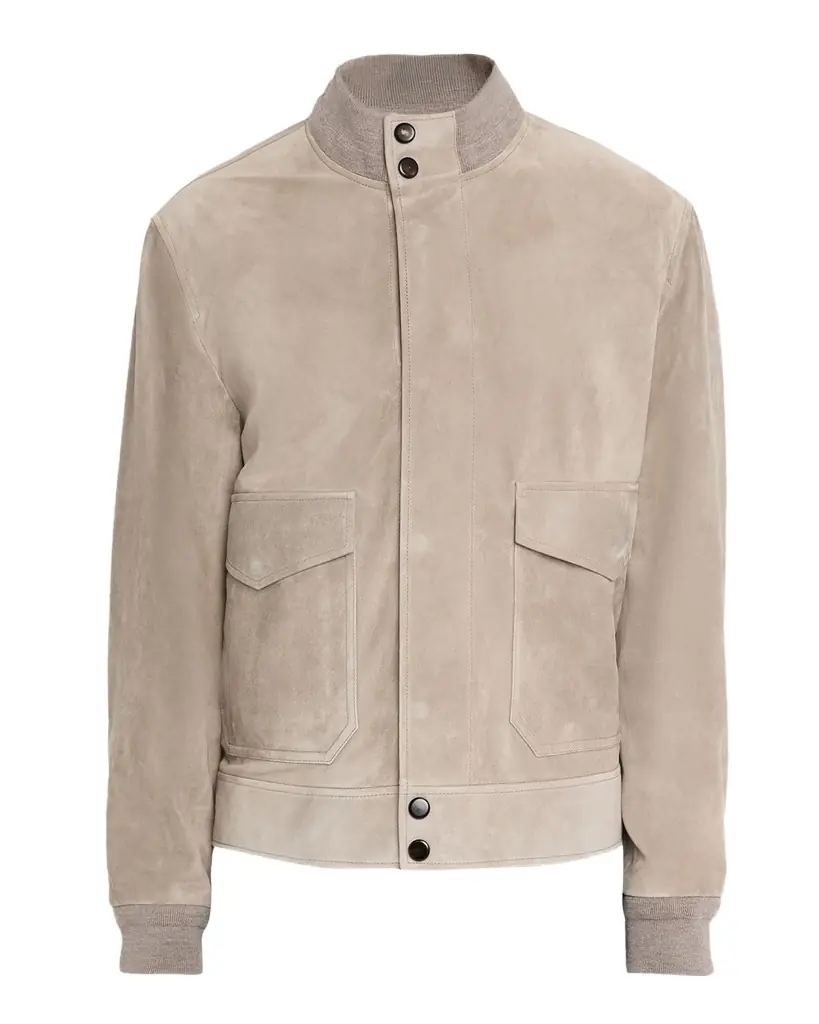 dunhill Men 's Harrington Suede Snap-Front Blouson