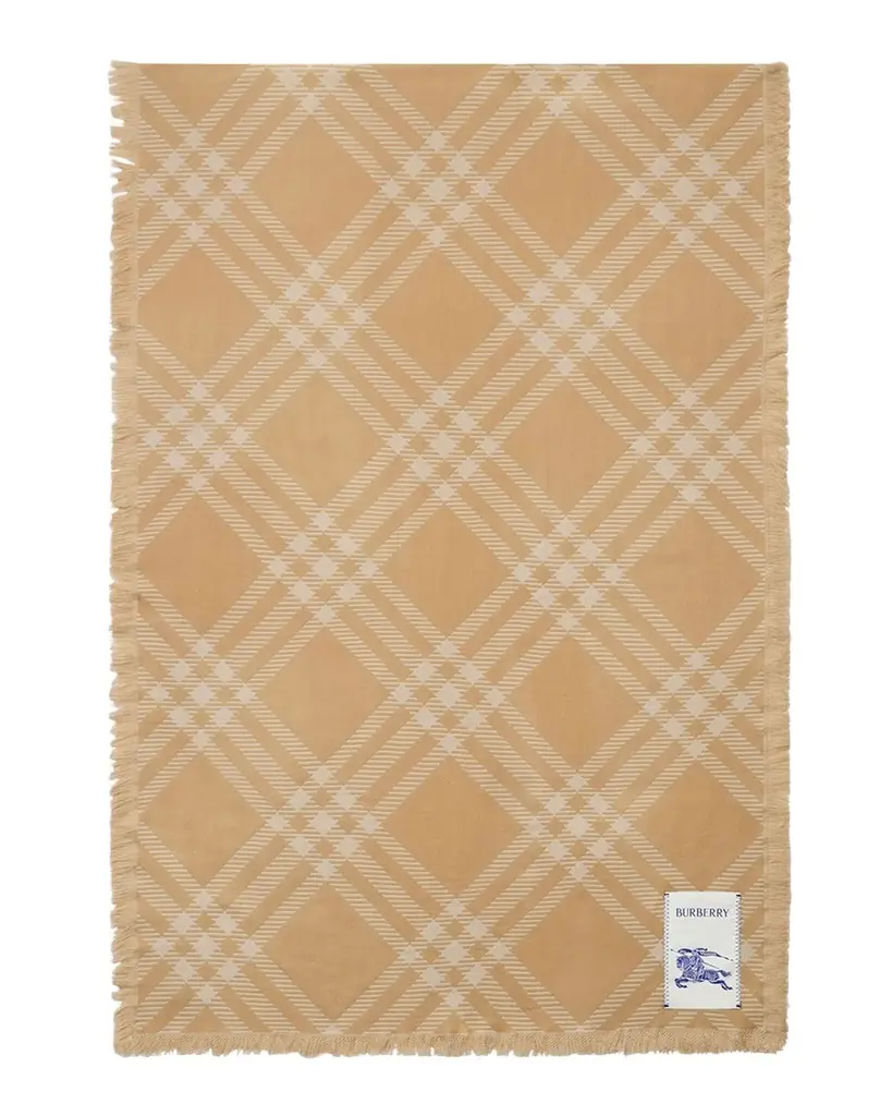 Burberry Wool & Silk Check EKD Scarf