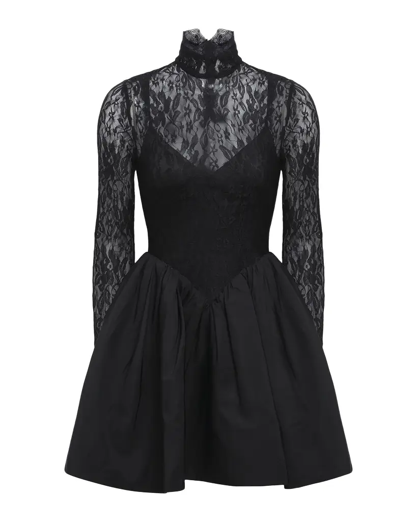 BCBGMAXAZRIA Stretch Lace Mini Bubble Dress