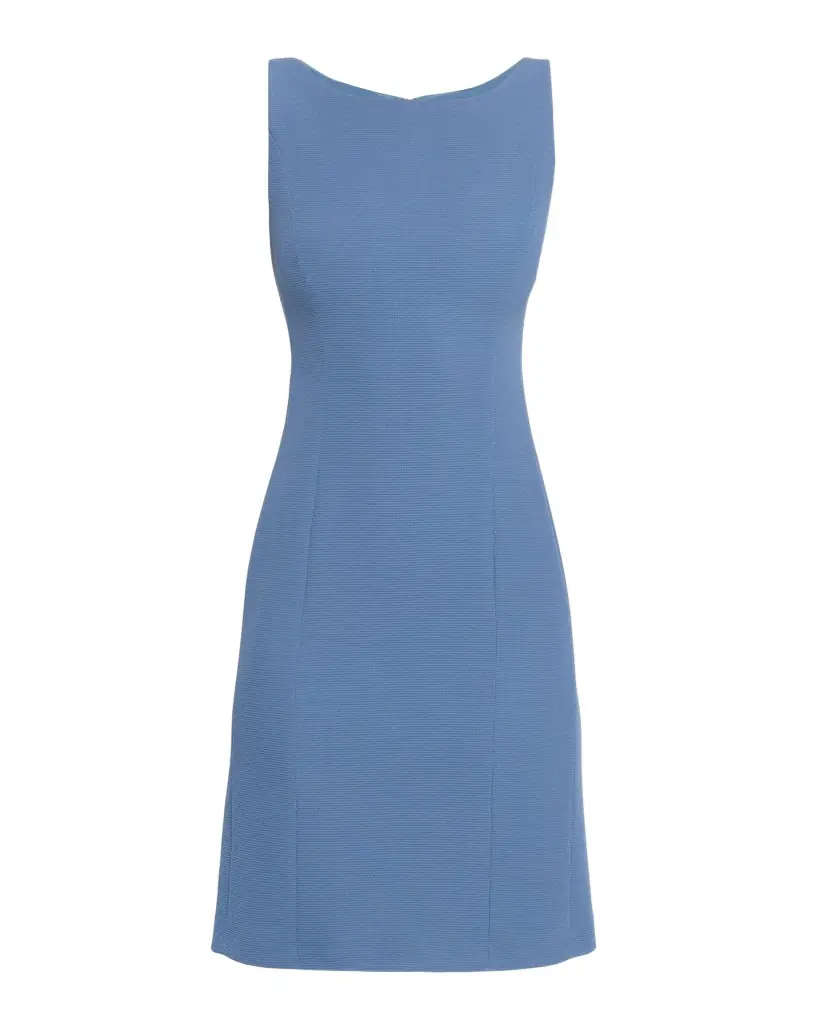Emporio Armani Sleeveless High-Neck Waffle Dress