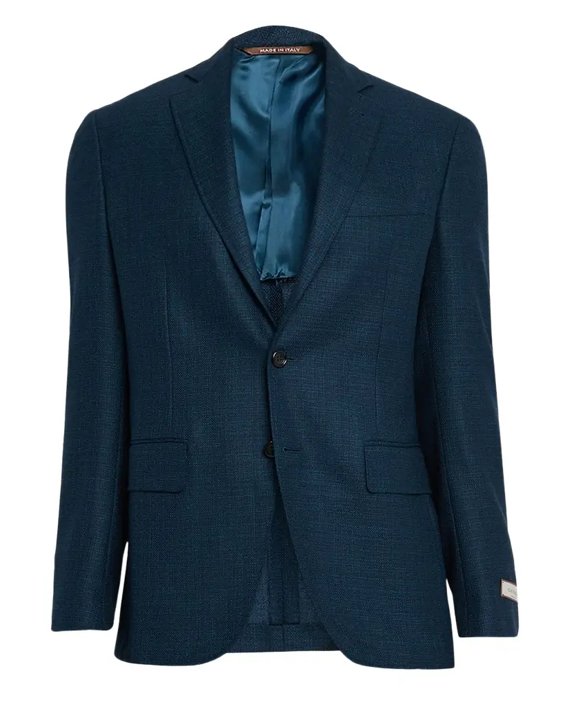 Canali Men 's Wool Textured Notch Lapel Sport Coat