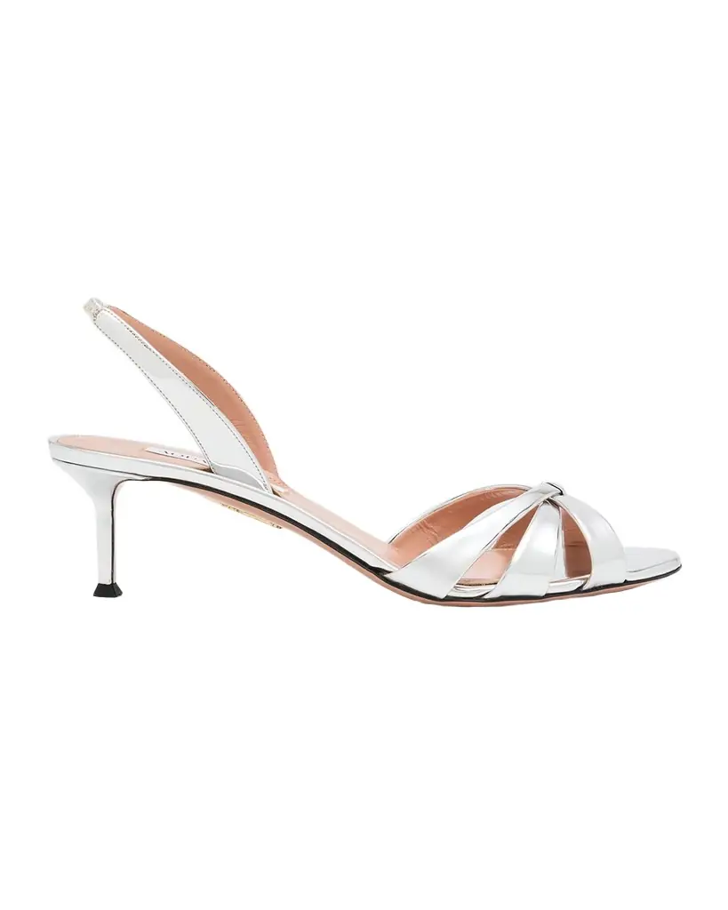 Aquazzura 50mm Tati Shiny Specchio Halter Sandals