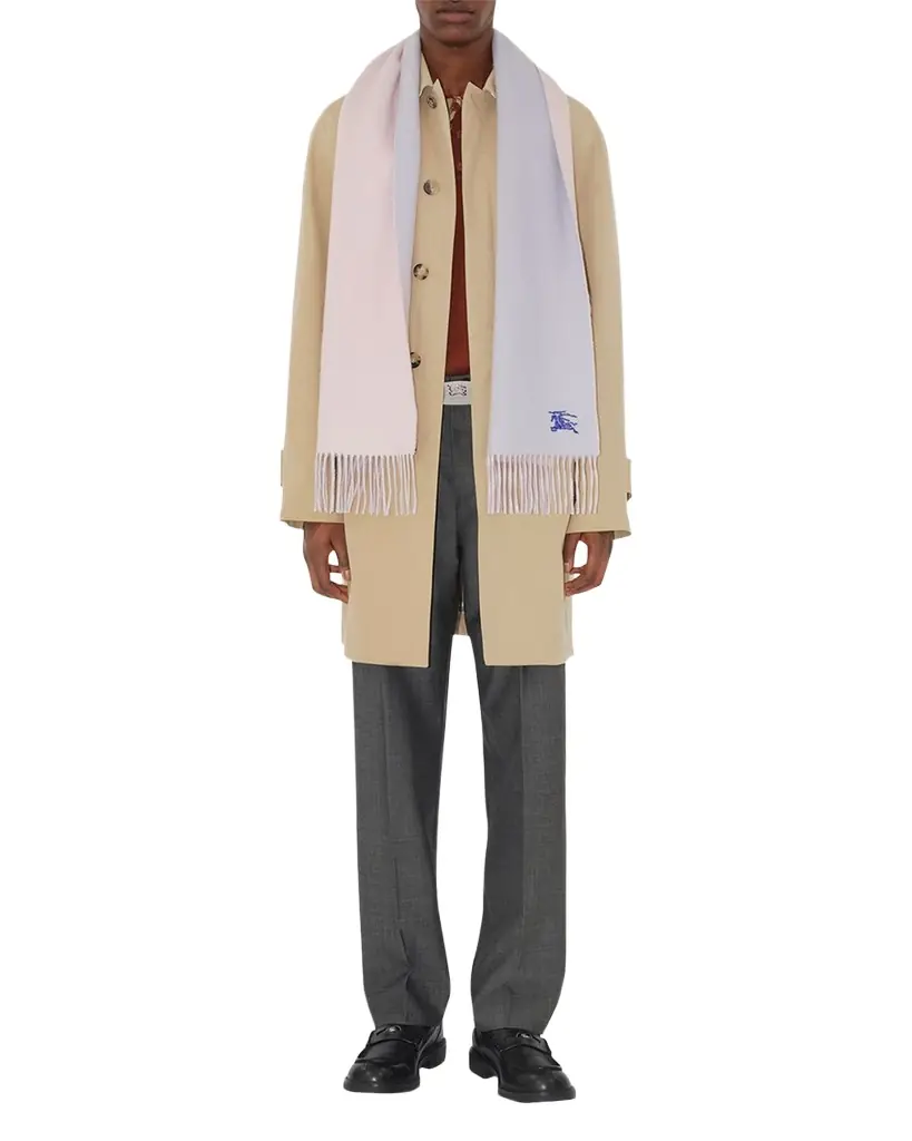 Burberry Cashmere Embroidered EKD Scarf