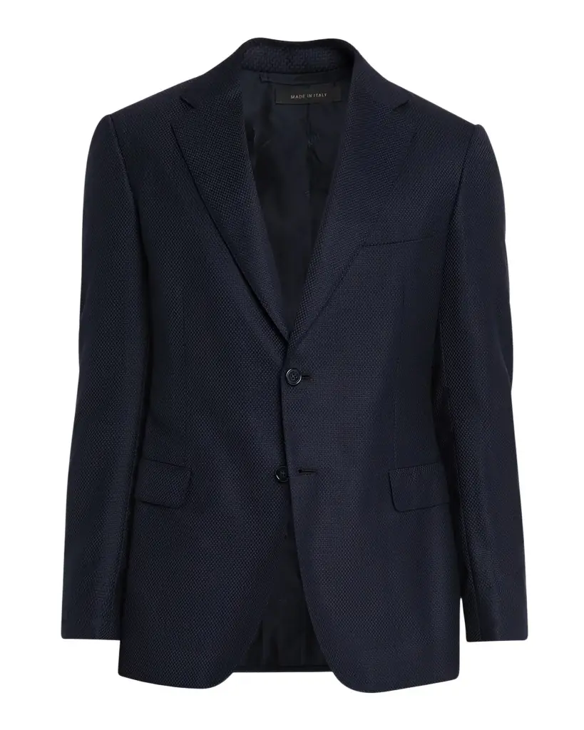 Brioni Men 's Wool Hopsack Single-Breasted Blazer