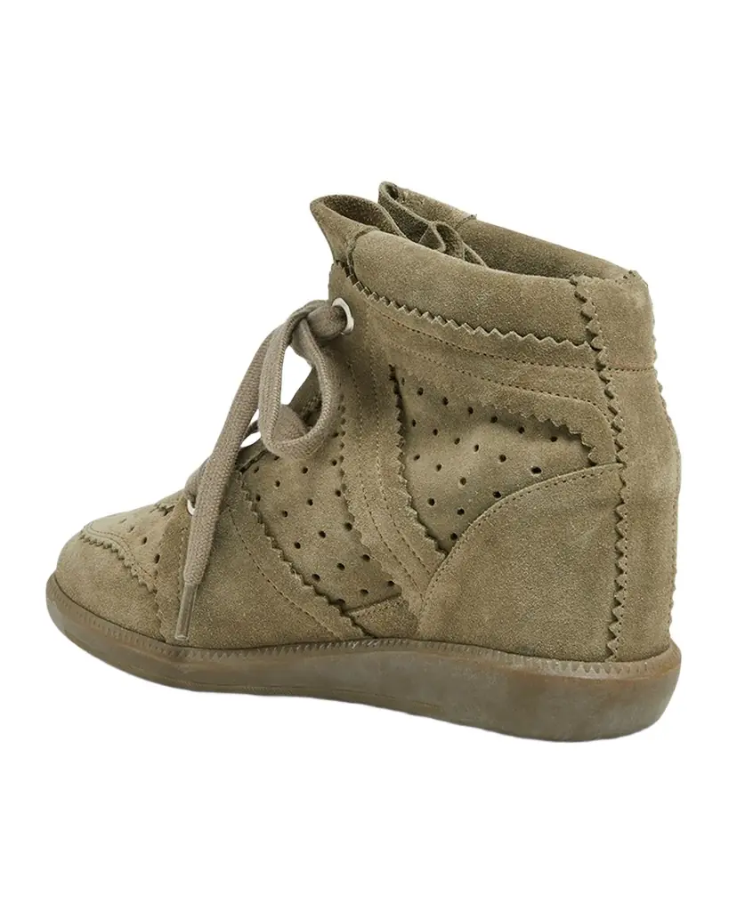 Isabel Marant Bobby Suede Wedge Sneakers
