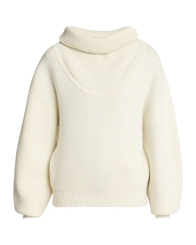 Jacquemus La Maille Pallone Turtleneck Wool-Cashmere Sweater