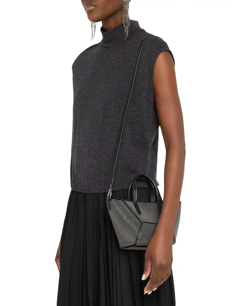 Brunello Cucinelli Duo All Over Monili Leather Mini Tote Bag
