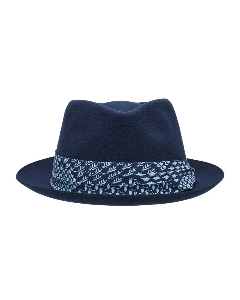 Paul Smith Men 's Bandana-Trim Wool Panama Hat