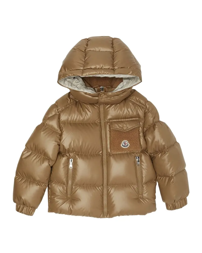 Moncler Boy 's Yule Hooded Down Jacket, Size 4-