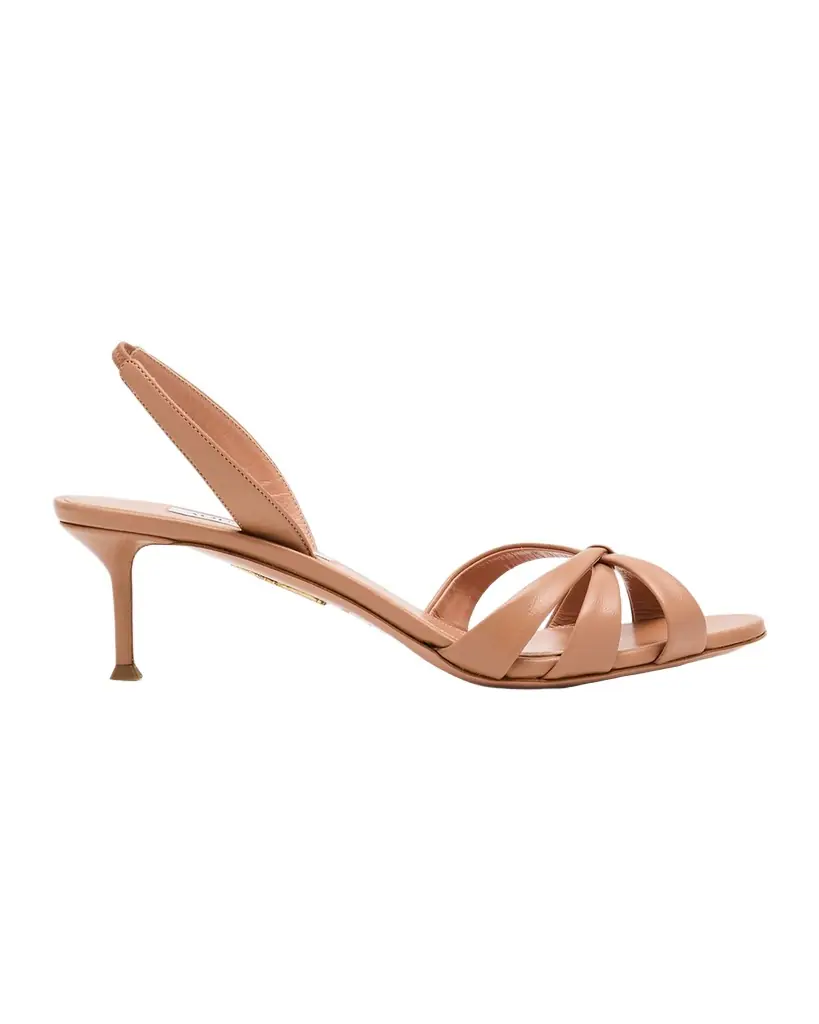 Aquazzura 50mm Tati Nappa Leather Halter Sandals