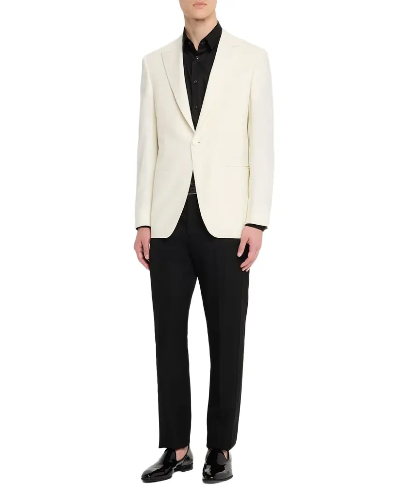 Canali Men 's Wool Peak Lapel Dinner Jacket