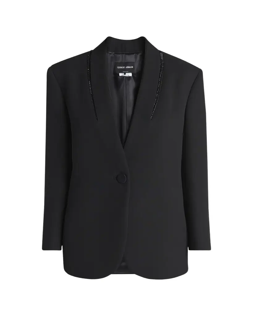 Giorgio Armani Beaded Silk Tuxedo Jacket