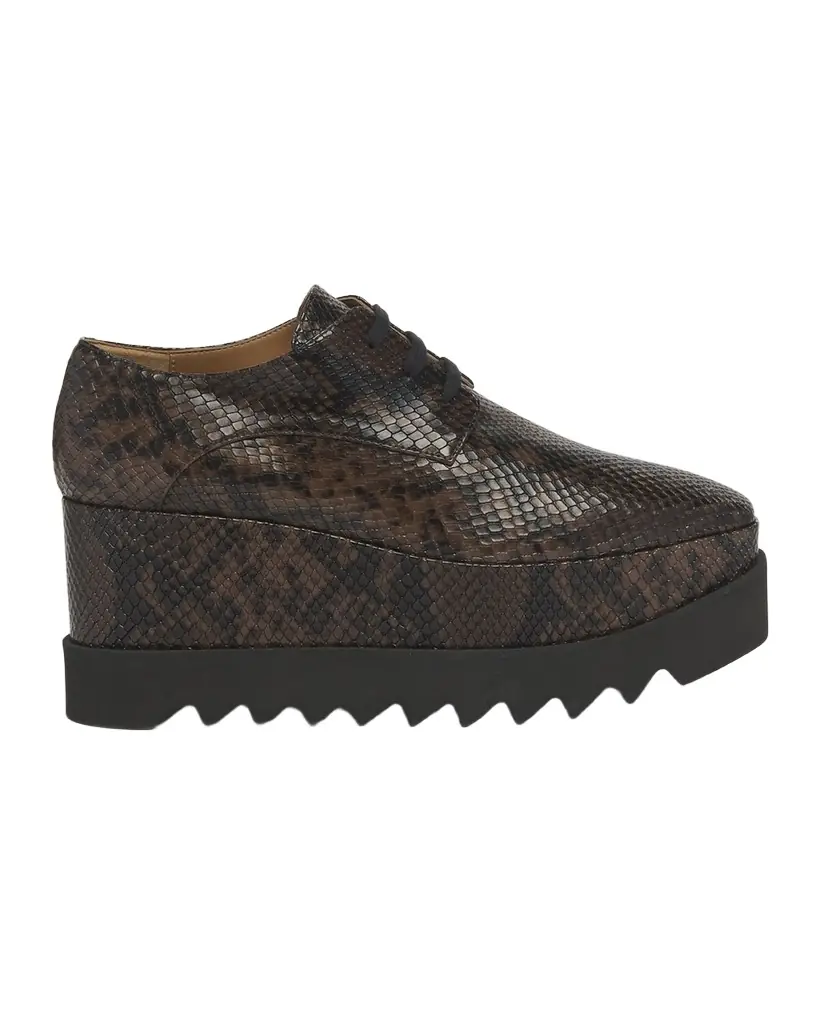 Stella McCartney Elyse Snake Platform Loafers