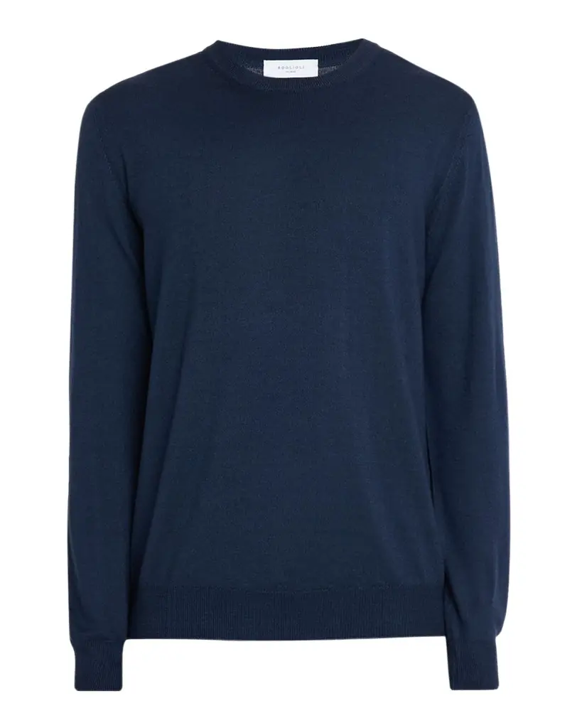 Boglioli Men 's Wool Knit Classic-Fit Crewneck Sweater