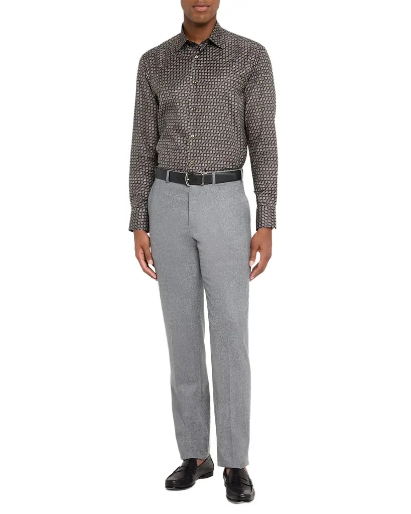 Brioni Men 's Geo Print Button Down Shirt