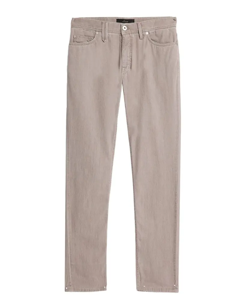 Brioni Men 's Slim-Fit Washed Denim Five-Pocket Pants