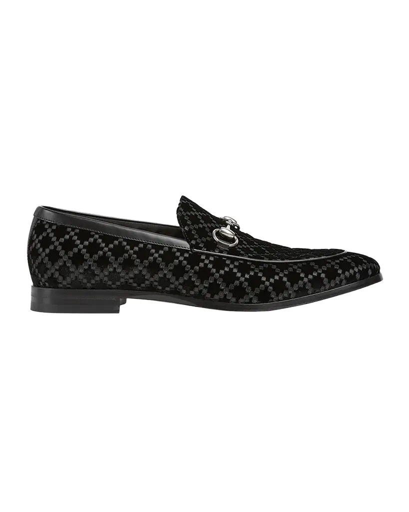 Gucci Men 's Next Velvet and Leather Bit Loafers