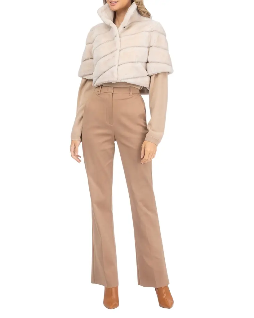 Gorski Diagonal Select Lamb Shearling Bolero Jacket