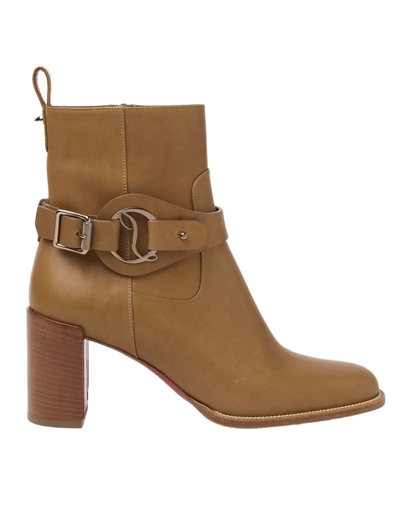 Christian Louboutin 70mm Dianouchette Leather Ankle Booties