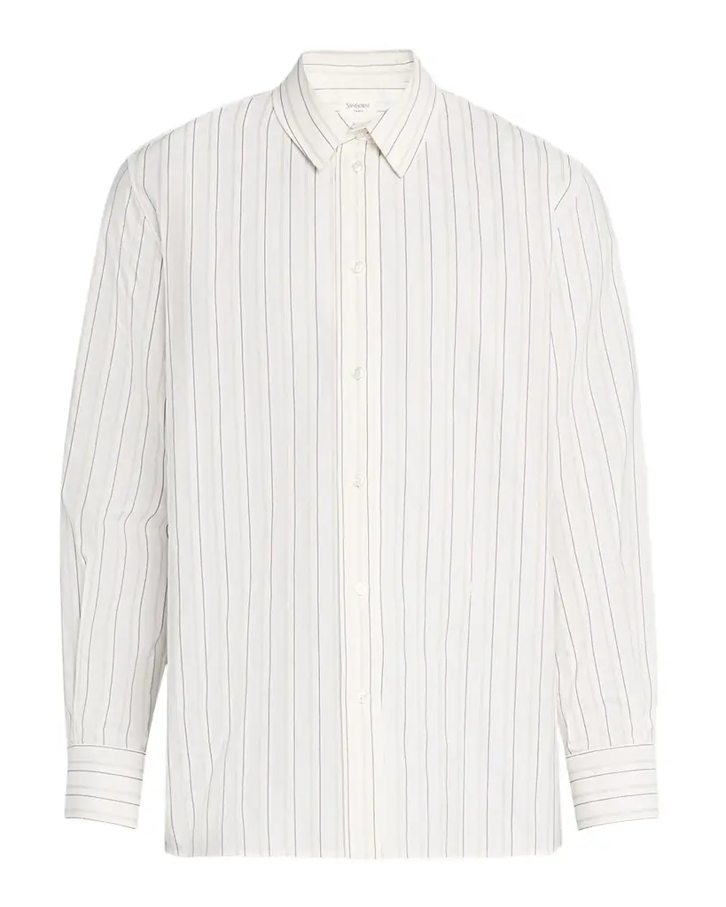 Saint Laurent Men 's Striped Sport Shirt